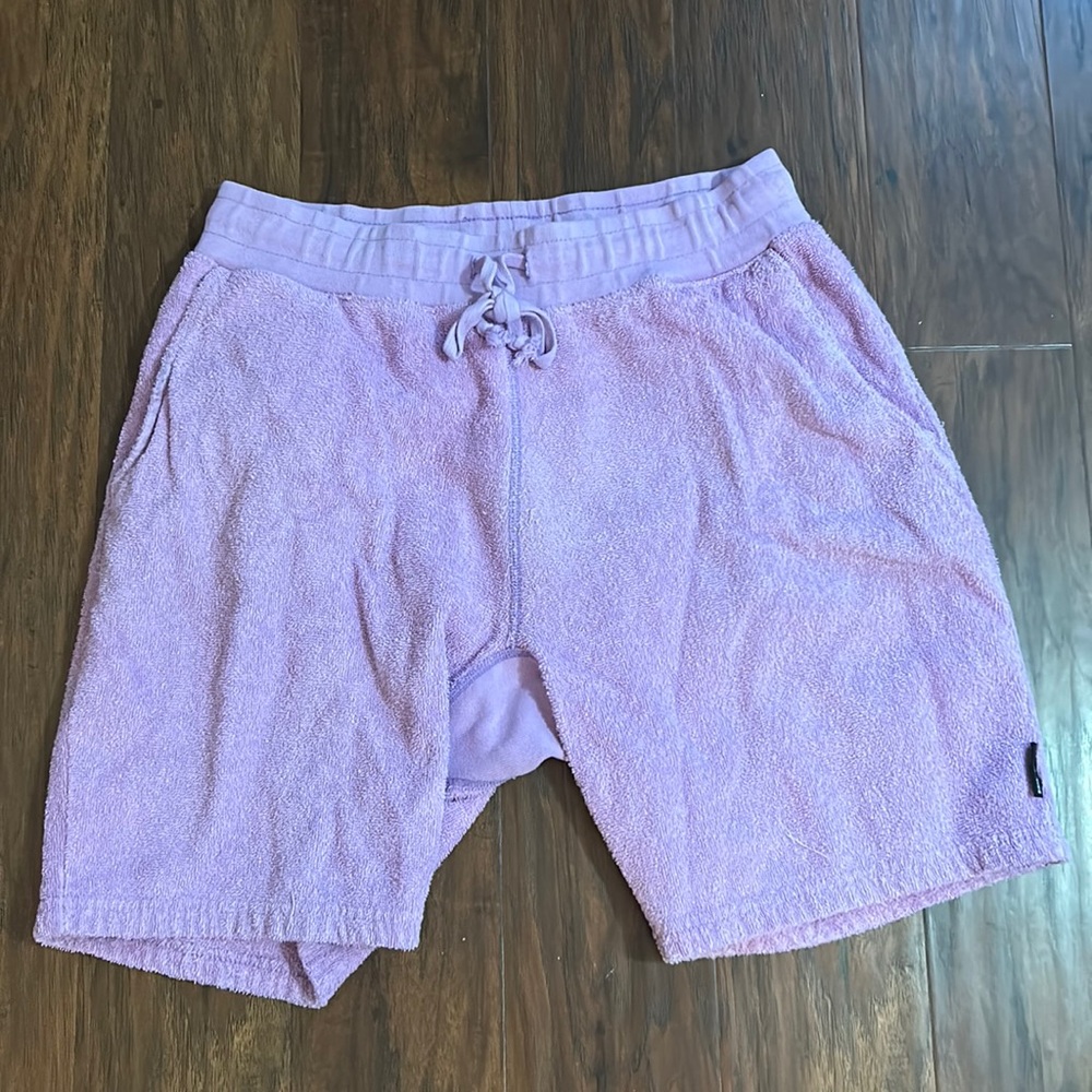 Bianca Chandon violet terry cloth shorts